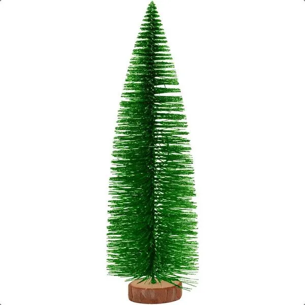 Mini pinheiro Dourado de Natal 15cm Decoração Arranjos Vilas Natalinas Verde
