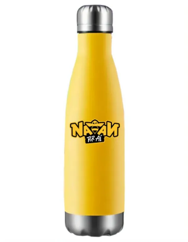 Garrafa de Inox Amarela Natan Por Aí Logo?