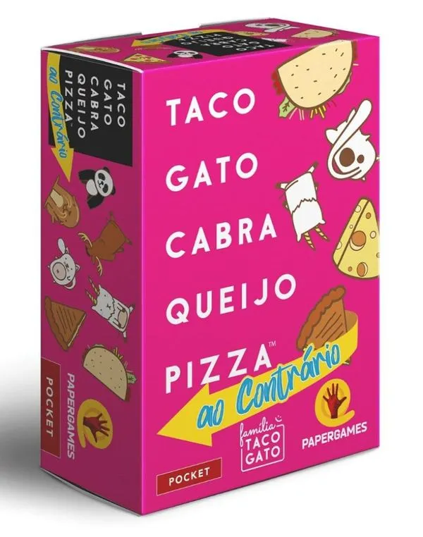 Jogo Taco Gato Cabra Queijo Pizza: ao Contrário Papergames
