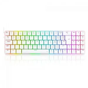 Teclado Mecânico Gamer Redragon Ashe, RGB, Switch Blue, ABNT2, White Único / Branco