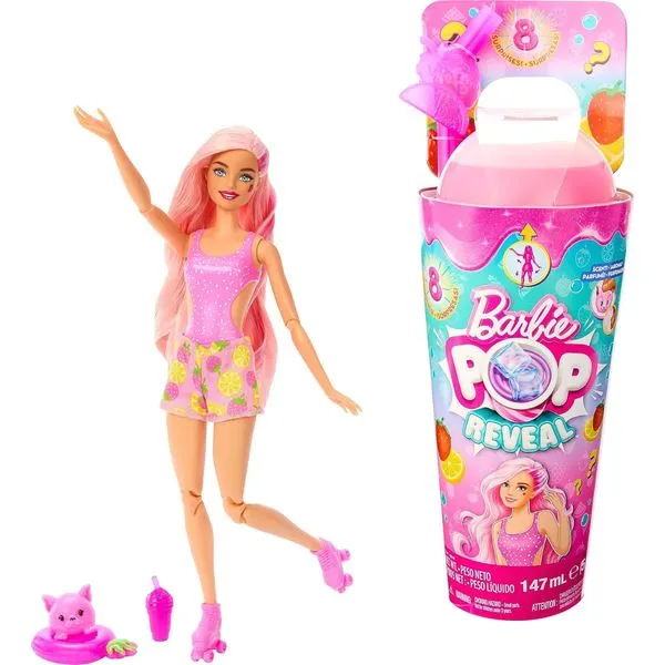 Boneca Barbie Pop Reveal Surpresa de Frutas Original 1magnus Rosa