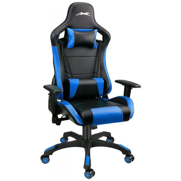 Leopard Cadeira de Escritório Gamer Giratória e Reclinável com Apoio Lombar e Cabeça, Azul