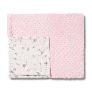 Cobertor Hug Fleece Dots Fun Quarto De Sofia Rosa Único