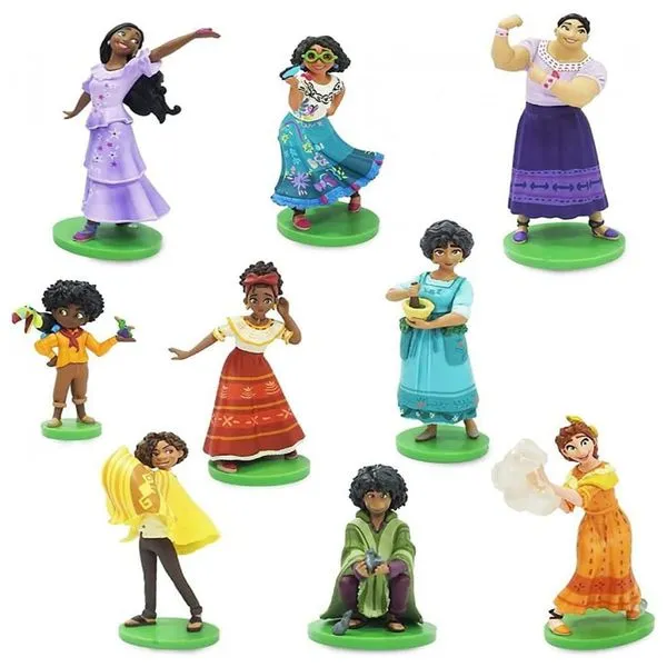 Conjunto Miniaturas Encanto, 9 Personagens para Crianças a partir de 4 Anos, DISNEY, Verde 110v