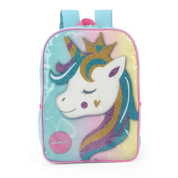 Mochila de Costas Luxcel Up4You Unicórnio Verde Único