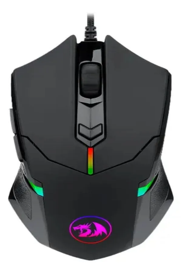Mouse Gamer com Fio Redragon Usb Centrophorus M601 Rgb 7200dpi 1000hz Cor Preto