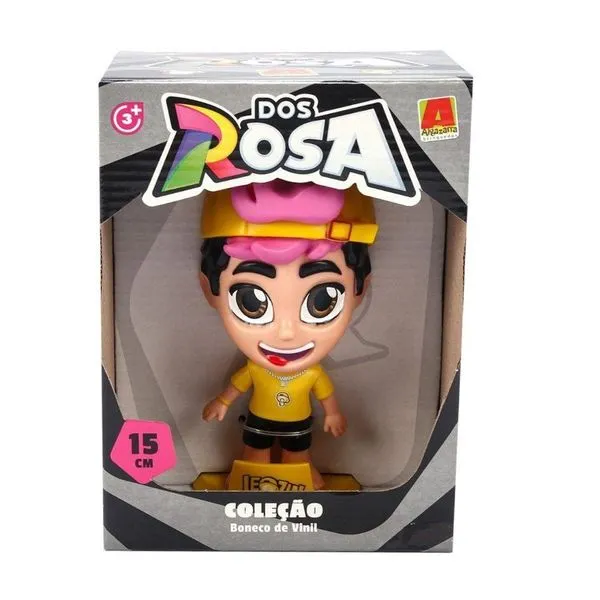 Boneco Leozinho Dos Rosa Vinil 15 Cm - Algazarra