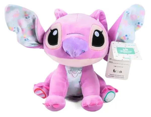 Boneco Pelúcia Angel 20cm Treme Treme Rabinho Original Disney Rosa