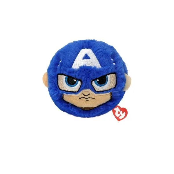 Pelúcia Ty Beanie Bouncers Capitão América Marvel Bola Que Quica