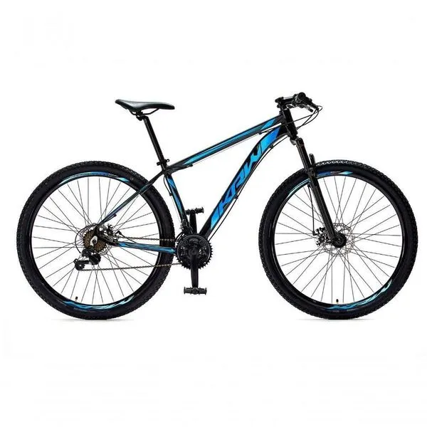 Bicicleta Aro 29 Krw Alumínio 24 Vel Freio A Disco Suspensão Dianteira S1 19 Preto-Azul