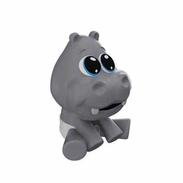 Figura - Babyland - Fofilhotes - Hipopotamozinho - Cinza - Cardoso