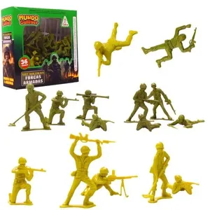Brinquedo Miniaturas Forças Armadas 36 Soldados Americanos - Guliver 0966