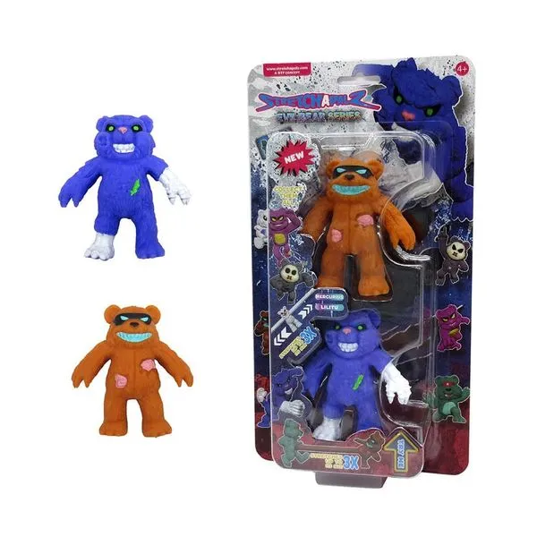 Kit 2 Bonecos Stretchapalz Evil Bear Mercurius e Lilitu com Areia Natural e Selo Inmetro