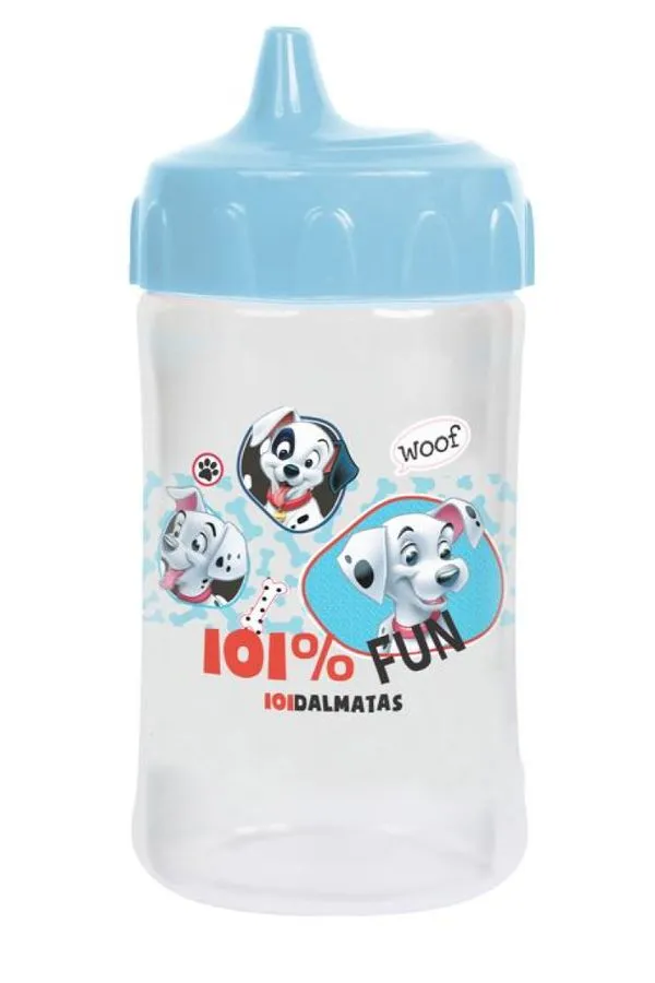 Copo De Transição Infantil Com Válvula Redutora de Pingo 240ml 101 Dalmatas Disney BabyGo