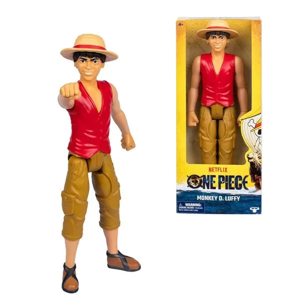 Boneco Luffy One Piece Live Action 30cm Figura Colecionável Anime Netflix