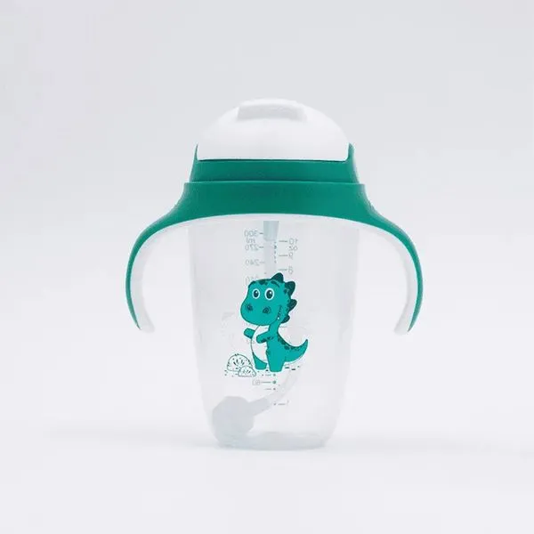Copo de Treinamento Com Canudo 300ml +6m Verde Petit Piá