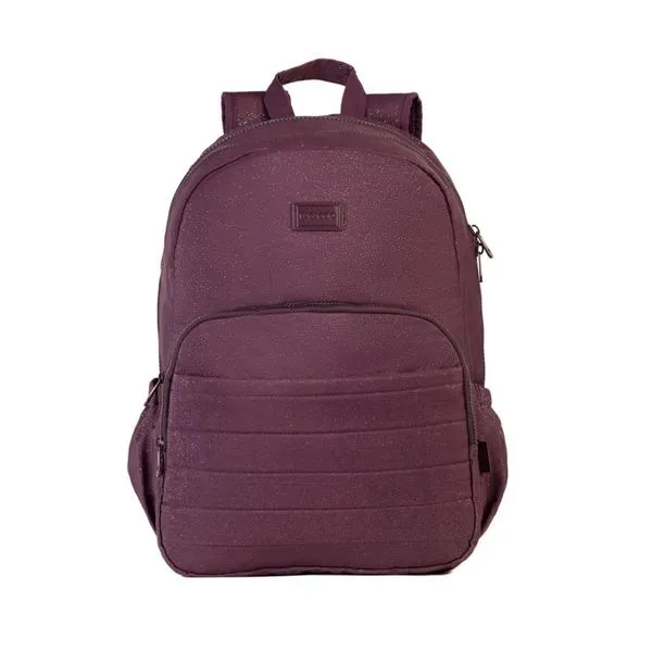 Mochila Escolar Feminina Juvenil Crinkle Glitter U / Roxo