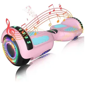 Hoverboard SIMATE com Bluetooth, Luzes de LED e Controle via APP - Presente para Crianças e Adultos, para Todas as Idades - Rosa e Azul