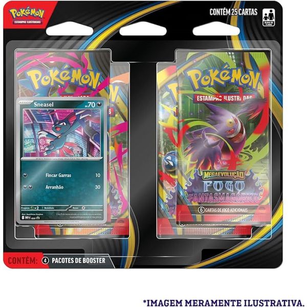 POKEMON TCG - BLISTER QUADRUPLO FANTASMAGORICO SNEASEL E WEAVILE - COPAG AZUL