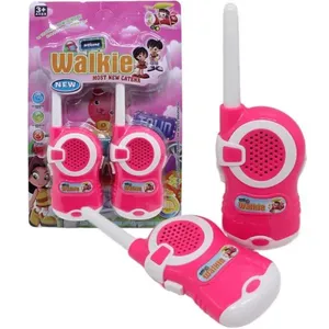 Brinquedo Rádio Duplo Criativo Comunicador Infantil A Pilha Rosa