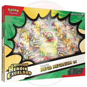 POKEMON TCG - BOX COLECAO HEROIS EXCELSOS M. MEGANIUM EX - COPAG
