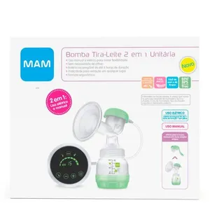 Bomba Tirar Leite Mam 2 em1 1 Unidade Bomba Tirar Leite Mam 2 em 1 1 Unidade