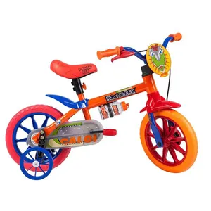 Bicicleta Aro 12 - Power Rex - Laranja e Azul - Caloi