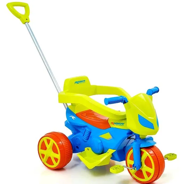 Motoca Pedal Andador Passeio Alça Empurrar e Proteção Baby