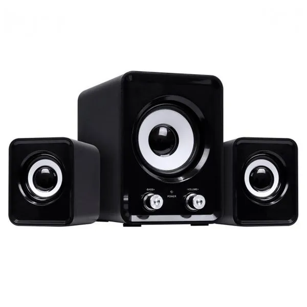 Caixa De Som 2.1 Subwoofer Usb para PC Notebook Preto