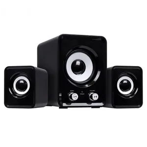 Caixa de Som Subwoofer 2.1 11w para PC e Celular Cabo P2 - Preto