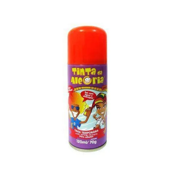 Acessório - Spray Colorido Para Cabelo - Laranja - Tinta da Alegria - Semaan