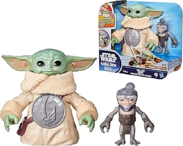 Star Wars The Mandalorian E Grogu - Baby Yoda Que Abraça e Anzellan Babu Frik – 20 Sons e Reações - Hasbro