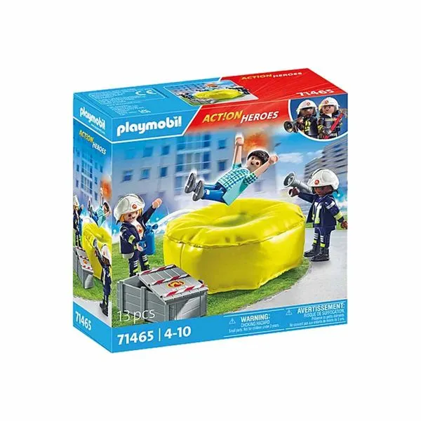 Bombeiro Com Colchão De Ar - Playmobil Action Heroes 71465