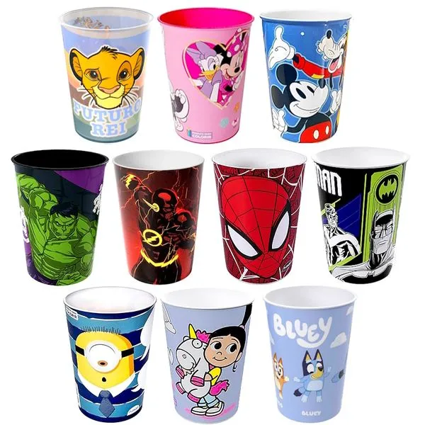 10 Copos para Base de Ovo de Páscoa Caseiro Infantil Estampado Personagens