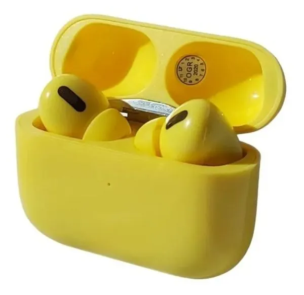 Fone de Ouvido In-ear Bluetooth 5.0 Sem Fio Som HiFi Cor Amarelo
