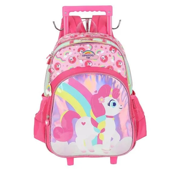 Mochila de Rodinhas Com Alça Luxcel Up4You Unicórnio Pink Único