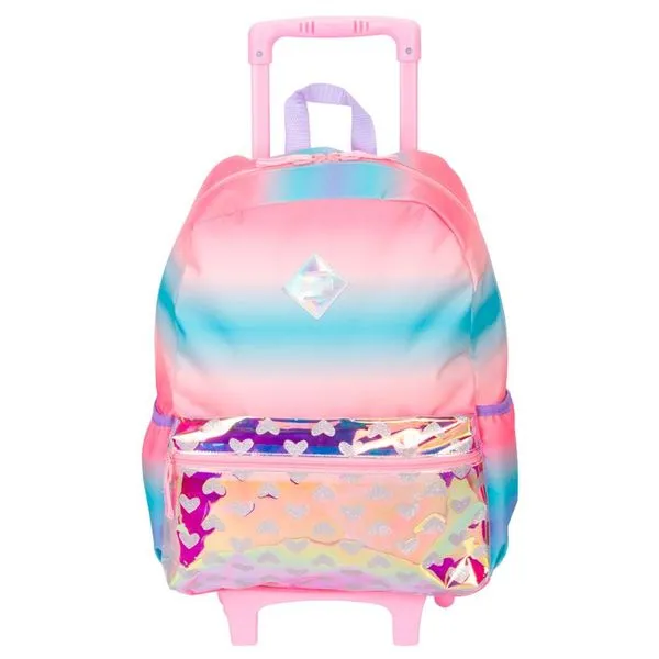 Mochila de Rodinhas Sestini Grande M Plus Arco-Íris Rosa Único