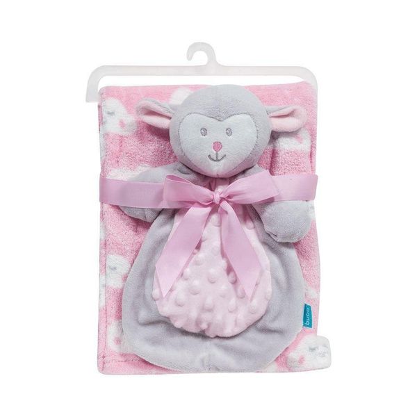 Manta Com Naninha Ovelhinha Buba Rosa Único