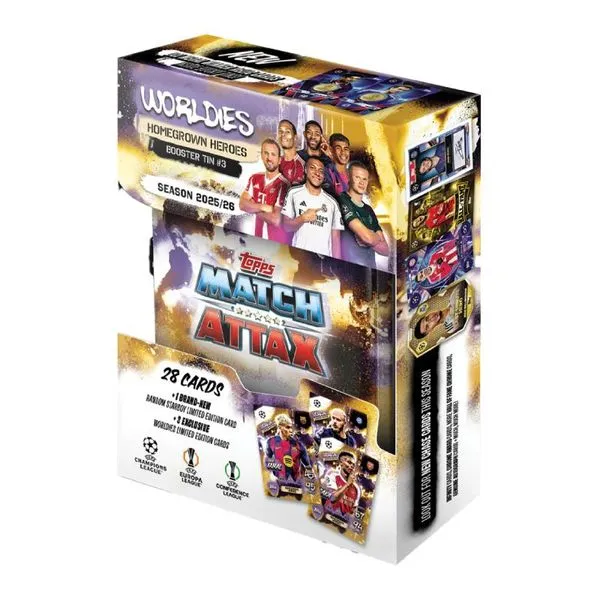 Cartas Colecionáveis - Match Attax 26 - Mini Lata - Homegrown Heroes - 29 Cartas - Topps