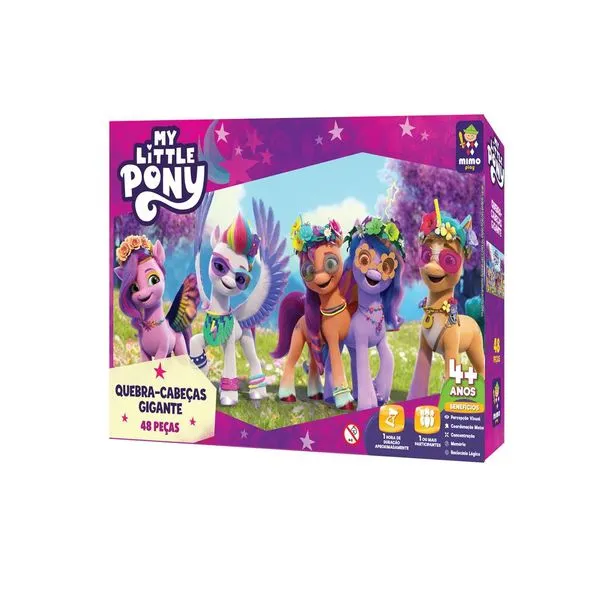 Quebra-cabeça - My Little Pony - Gigante Festa das Amigas - 48pç - Mimo