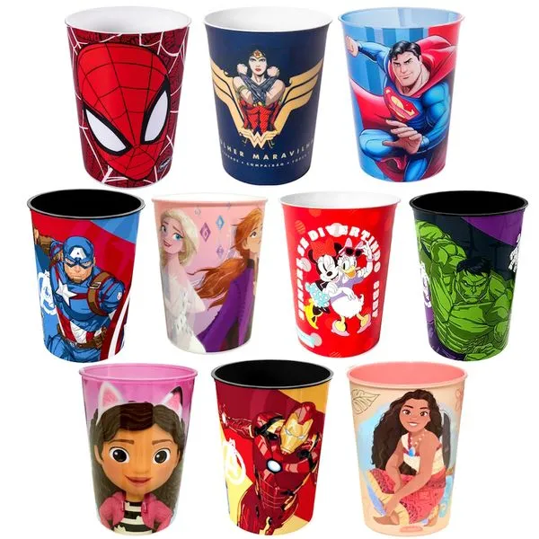 10 Copos 320ml para Base de Ovo de Páscoa Caseiro Infantil Personagens e Super Heróis