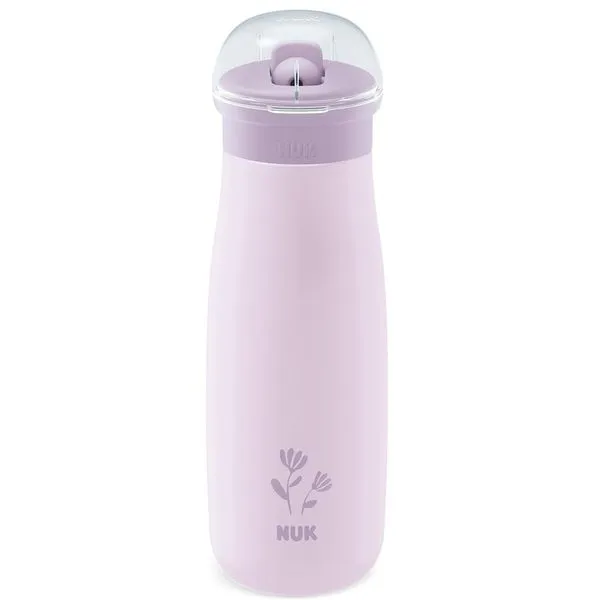 Copo Mini-me Flip Inox 500ml +12m Lilás Flores Nuk
