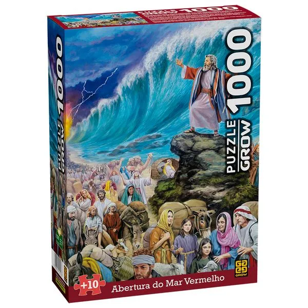 Quebra-Cabeça - 1000 Peças - Abertura Do Mar Vermelho - Grow