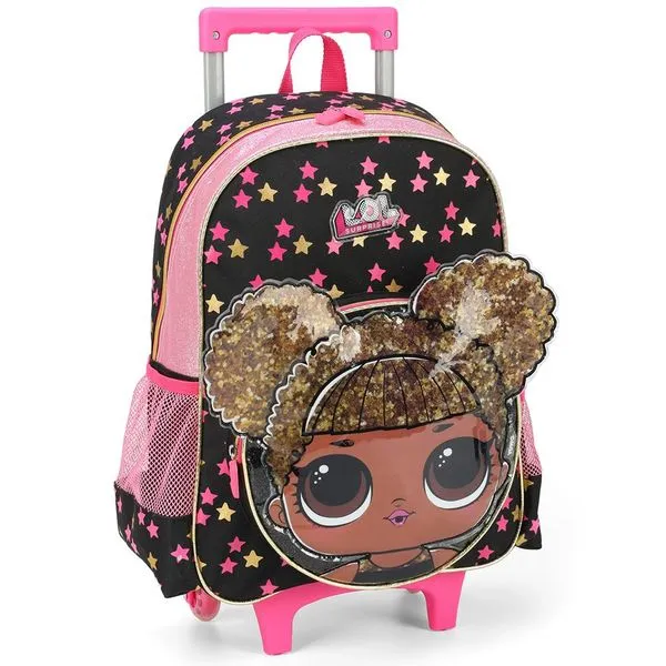 Mochila Rodinhas Sem Alça Luxcel Lol Surprise Preto Único