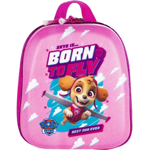 Mochila Pequena Maxtoy Patrulha Canina Skye 3D Rosa Único