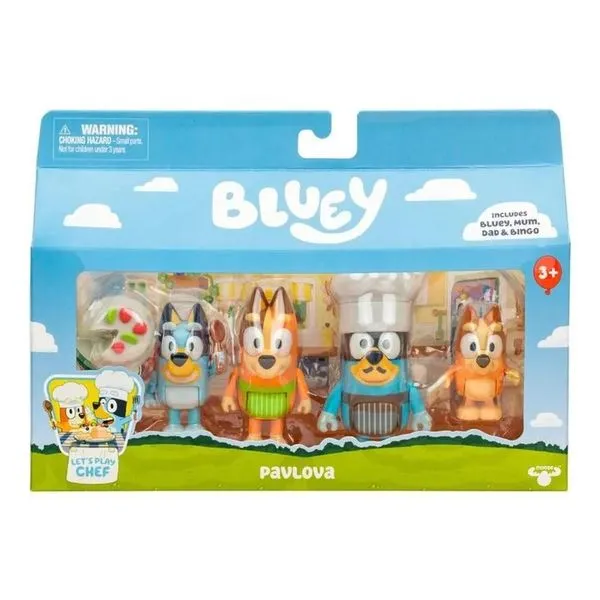 Kit 4 Bonecos Bluey Pavlova Colecionável Candide - 7964