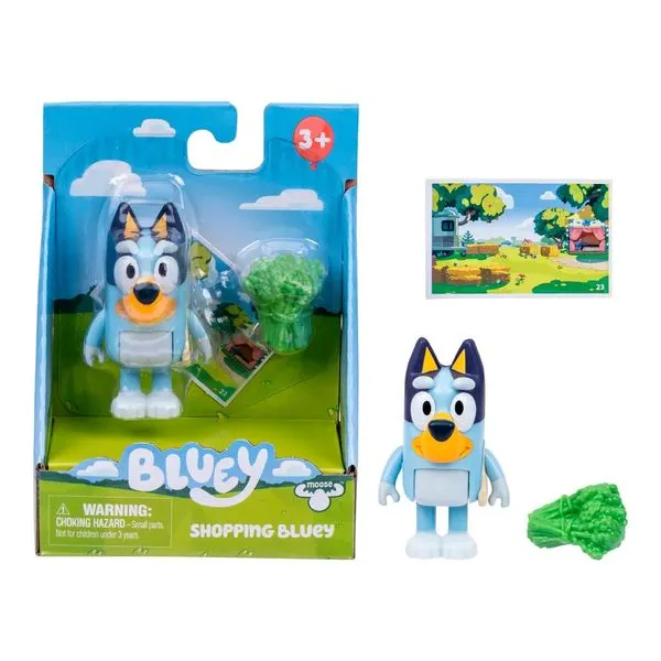 BLUEY COM BRÓCOLIS - BONECO BLUEY COLECIONÁVEL 6 CM - CANDIDE
