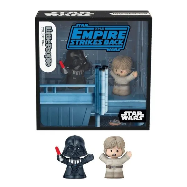 Conjunto 2 Bonecos Darth Vader e Luke Skywalker - Star Wars - Little People Collector - Fisher Price - Mattel