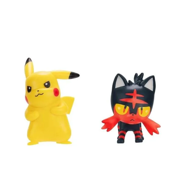 Boneco Pokémon Pikachu + Litten Colecionável Sunny - 3422