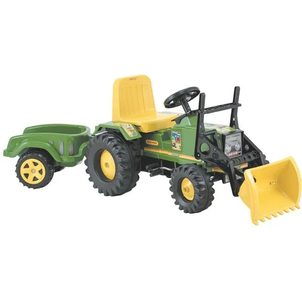 Tratorzinho de Pedal Biemme Farmer com Pa e Caçamba Verde